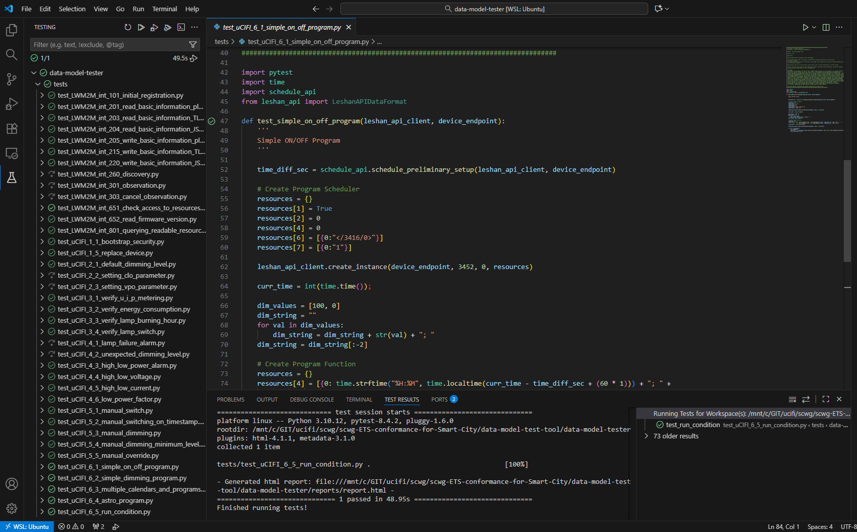 Step 3: Test case execution from VS Code
